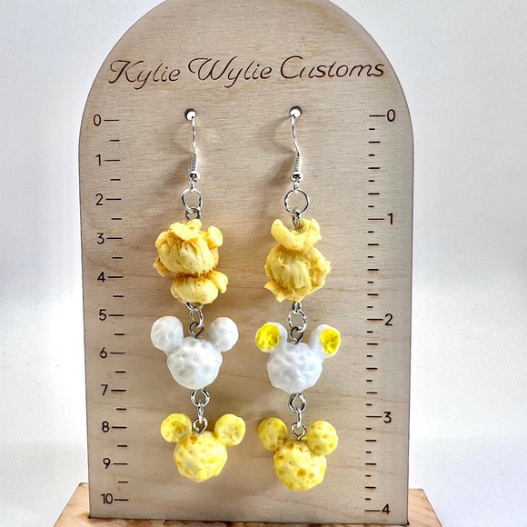Mickey Popcorn Chain Earrings - Mickey Mouse Earrings - Popcorn Earrings - Picture 9 of 11